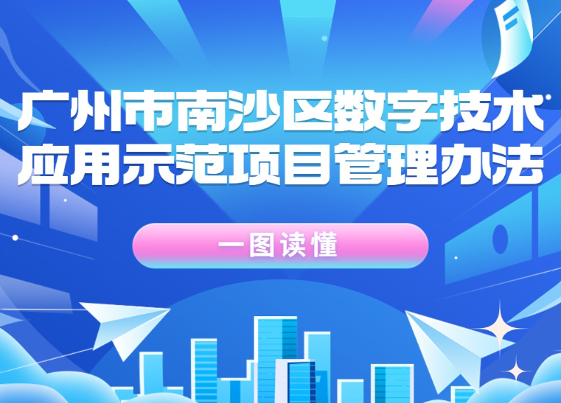 【一图读懂】《广州市南沙区(qū)数(shù)字技术(shù)应(yīng)用示范项(xiàng)目管理办法》的政策解读